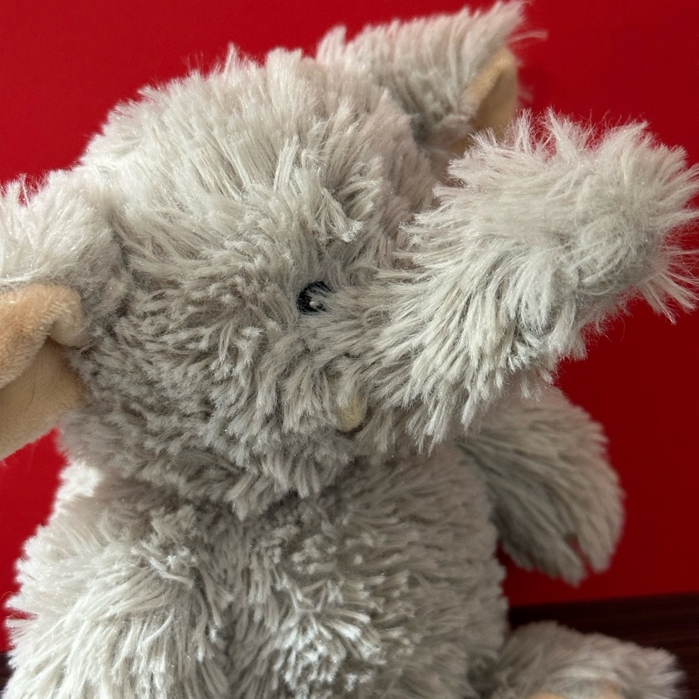 Warmies Junior Elephant‎ 9” plush.  Place him in the microwave for a few seconds